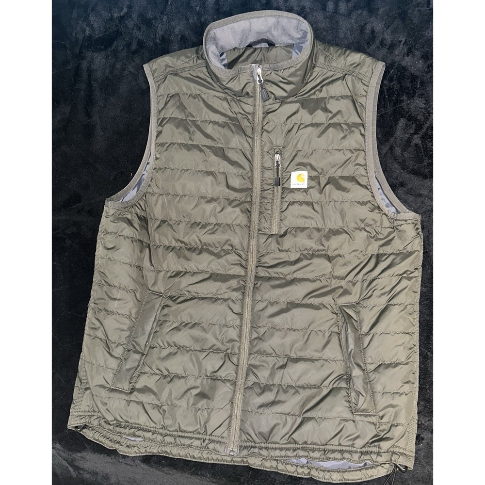 Carhartt Gilliam Vest Mens XLT Shadow Green Gray Quilted Insulated 102286 306